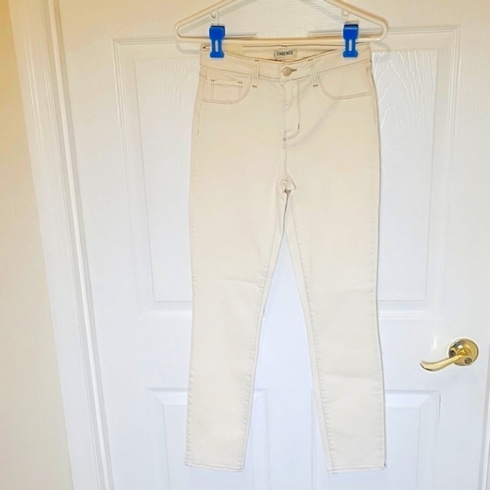 L agance cream color Tilly Slim Straight jeans size 27 nwot